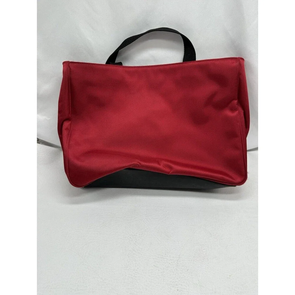 Ralph Lauren Red Polo Sport Zipper Shoulder Bag Tote Spell out 90s Red VTG Flaws